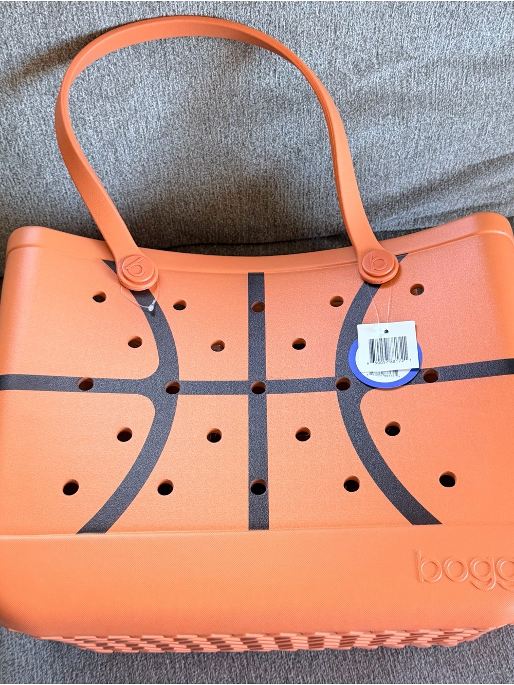 Bogg Bag Slam Dunk Orange Basketball Tote